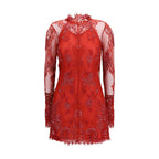 Red Polyamide Cocktail Dress