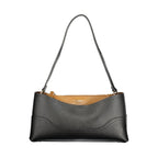 Nero Polyurethane Women Bag with Compartments and Central Pocket