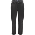 Black Cotton Mom Jeans