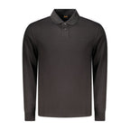 Black Cotton Men's Polo Shirt