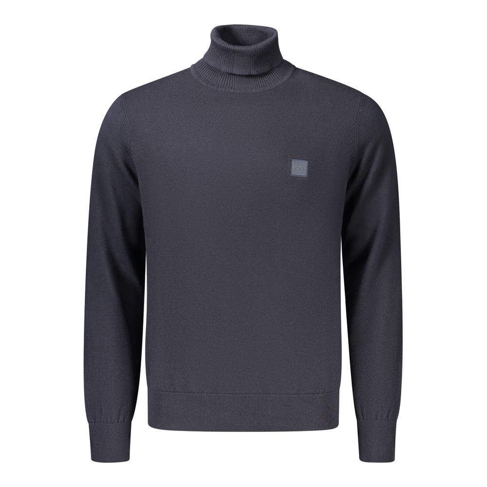 Blue Cotton Turtleneck