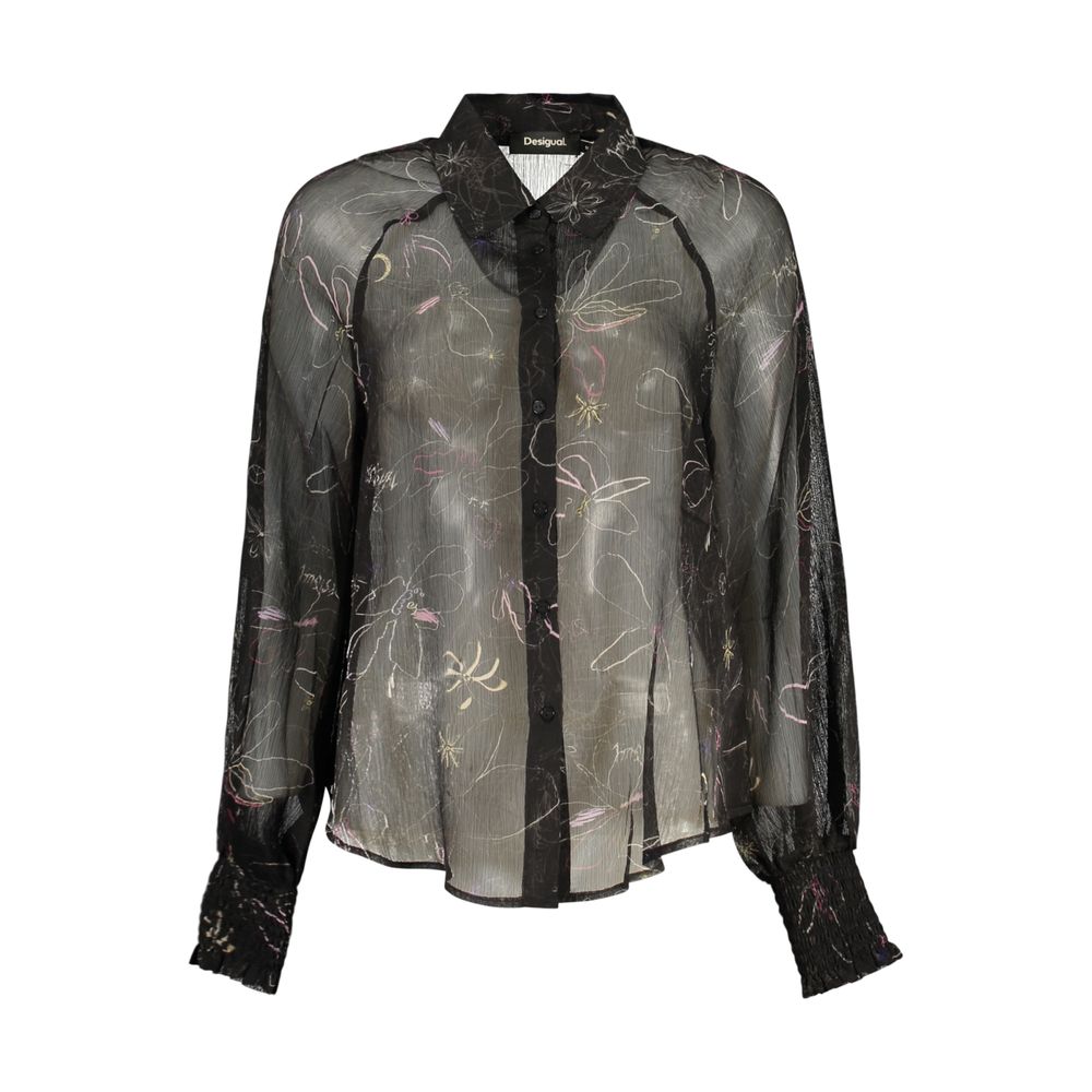 Black Polyester Women's Shirt
