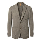 Beige Cotton Men Jacket