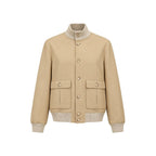 Beige Virgin Wool Bomber