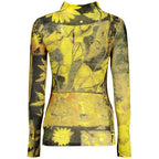 Yellow Viscose Women's Top