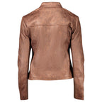 Brown Polyester Womens Jacket