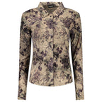 Brown Polyester Women's Shirt