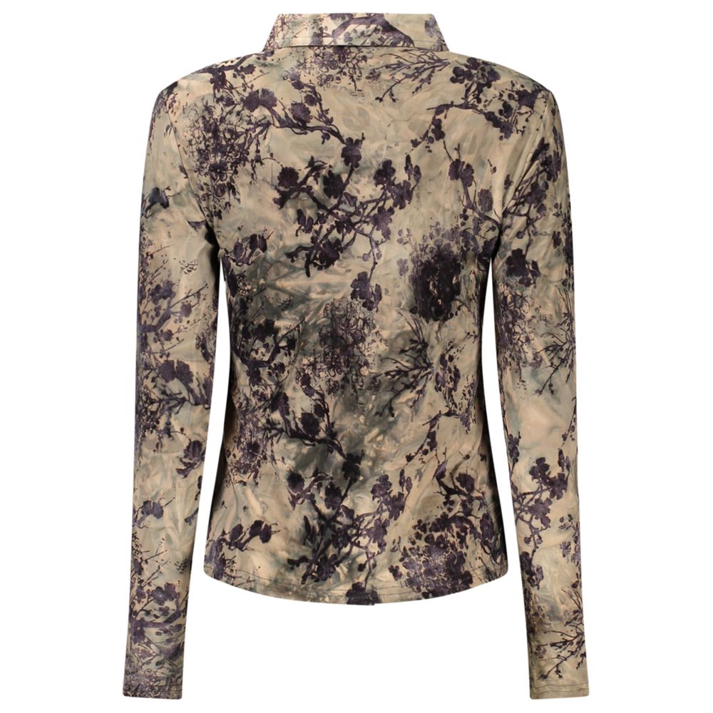Brown Polyester Women's Shirt