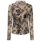 Brown Polyester Women's Shirt