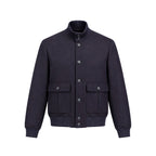 Blue Virgin Wool Bomber