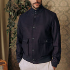 Blue Virgin Wool Bomber