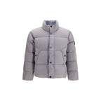 Gray Polyamide Full-Length Jacket