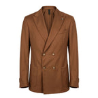 Brown Viscose Men Jacket