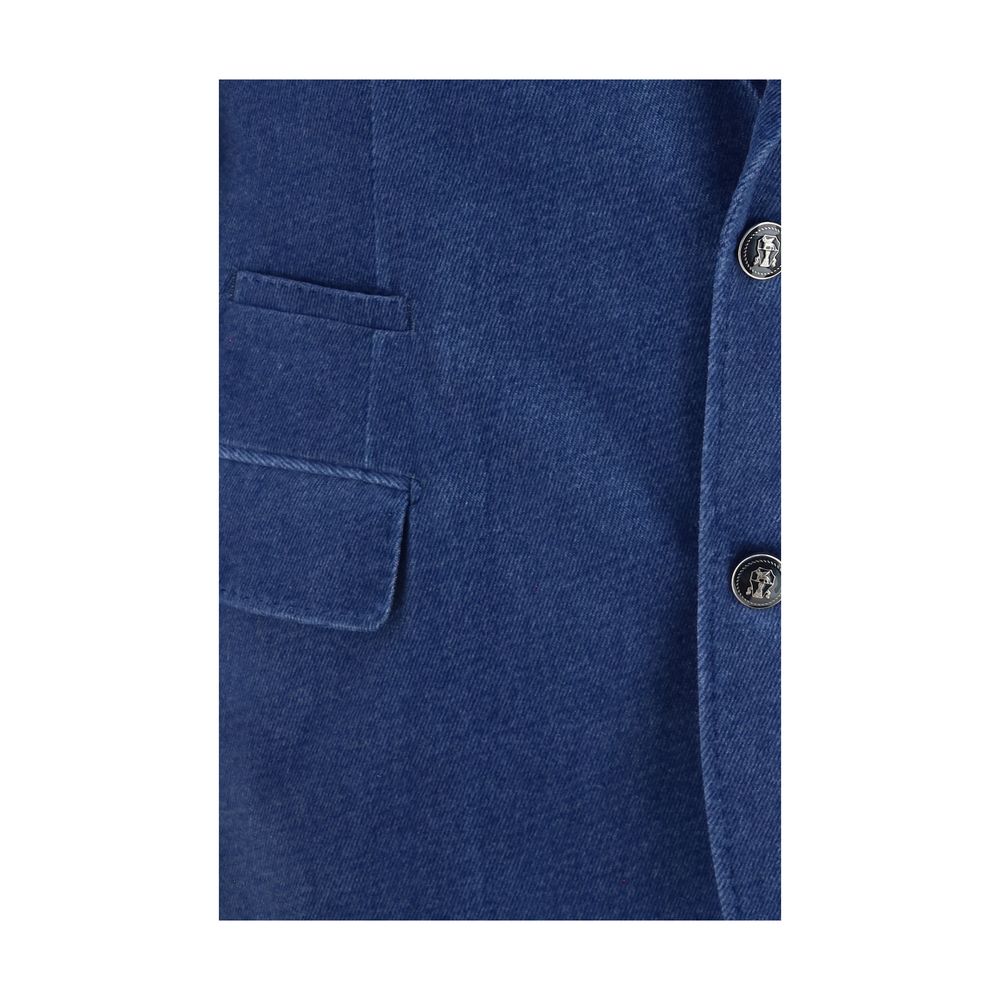 Blue Cotton Blazer