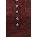 Bordeaux Polyester Casual Dress