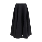 Black Wool Oves Aries Midi Skirt