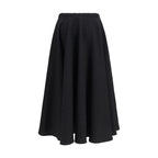 Black Wool Oves Aries Midi Skirt