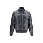 Gray Nylon Bomber