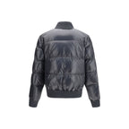 Gray Nylon Bomber