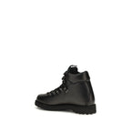 Black Calf Leather Bos Taurus Lace-Up Boots