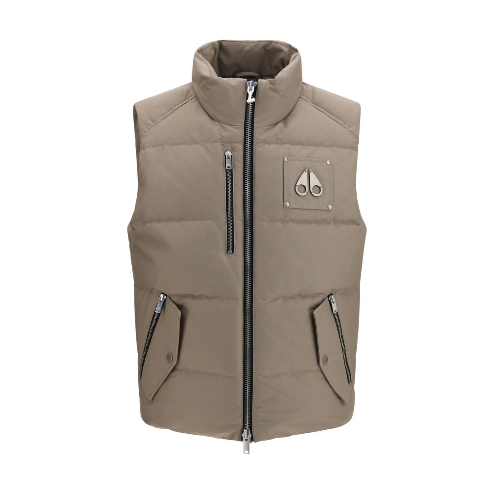 Beige Cotton Sleeveless Jacket