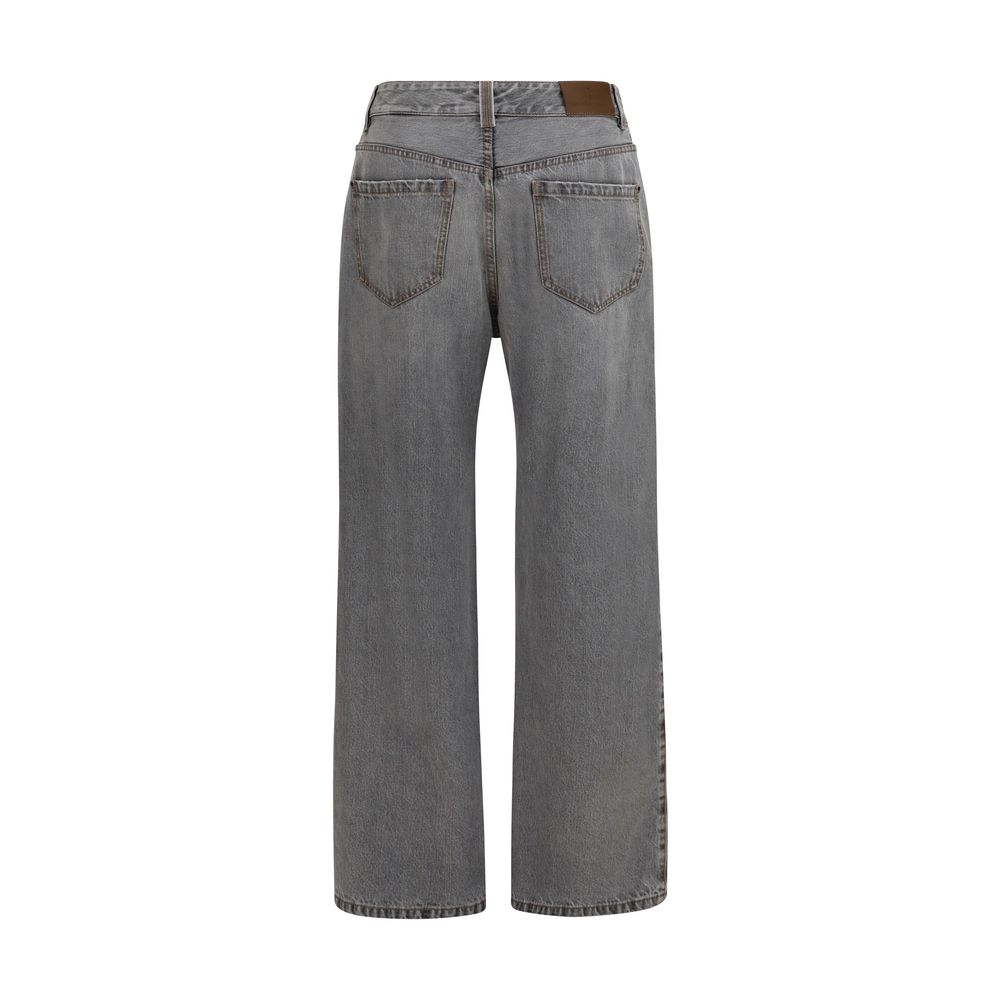 Gray Cotton Jeans Denim