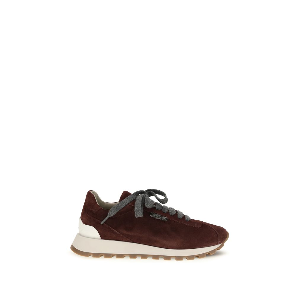 Bordeaux Calf Leather Bos Taurus Athletic Sneakers