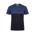 Blue Cotton Men T-Shirt