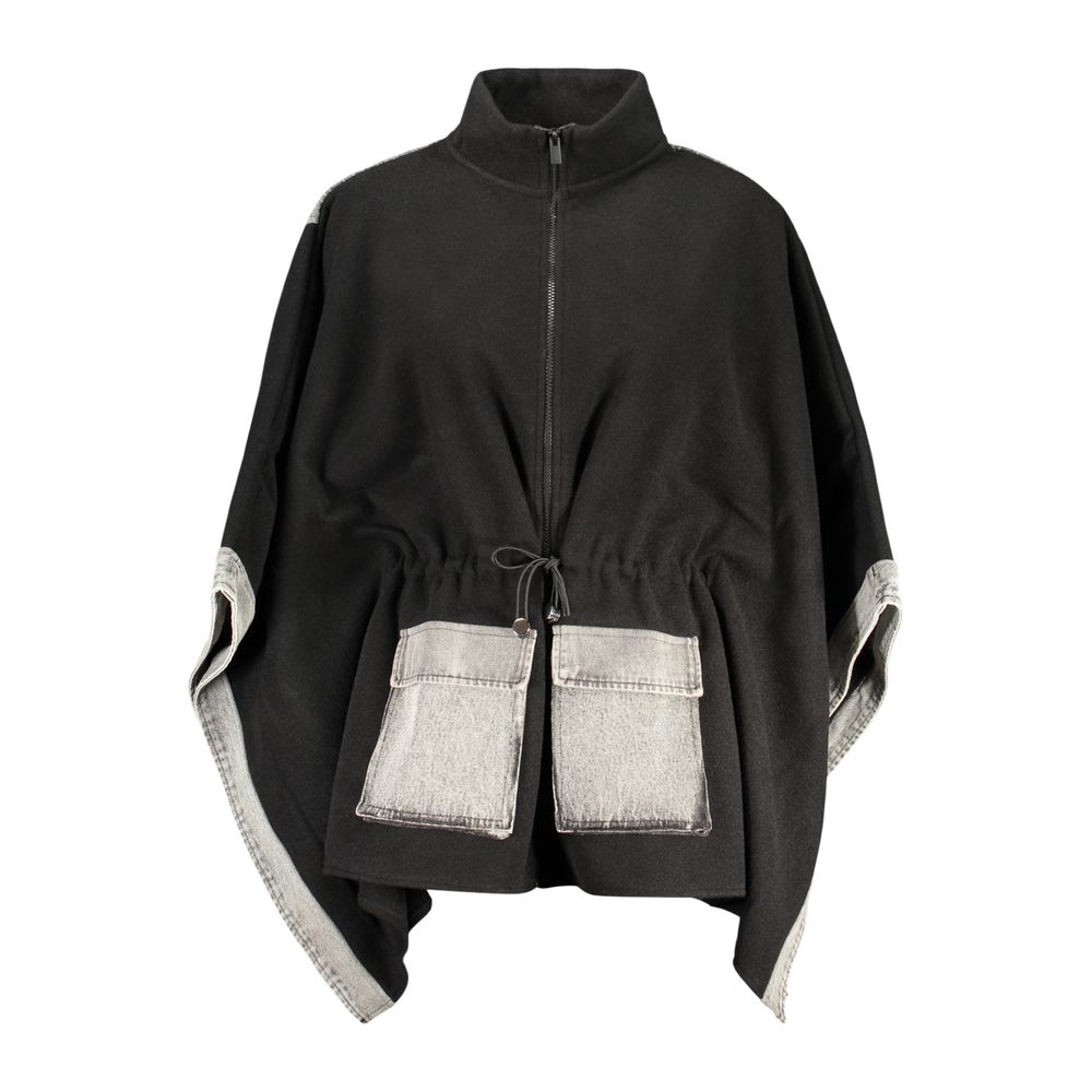 Black Polyester Women's Sweater