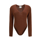 Brown Wool Oves Aries Bodysuit