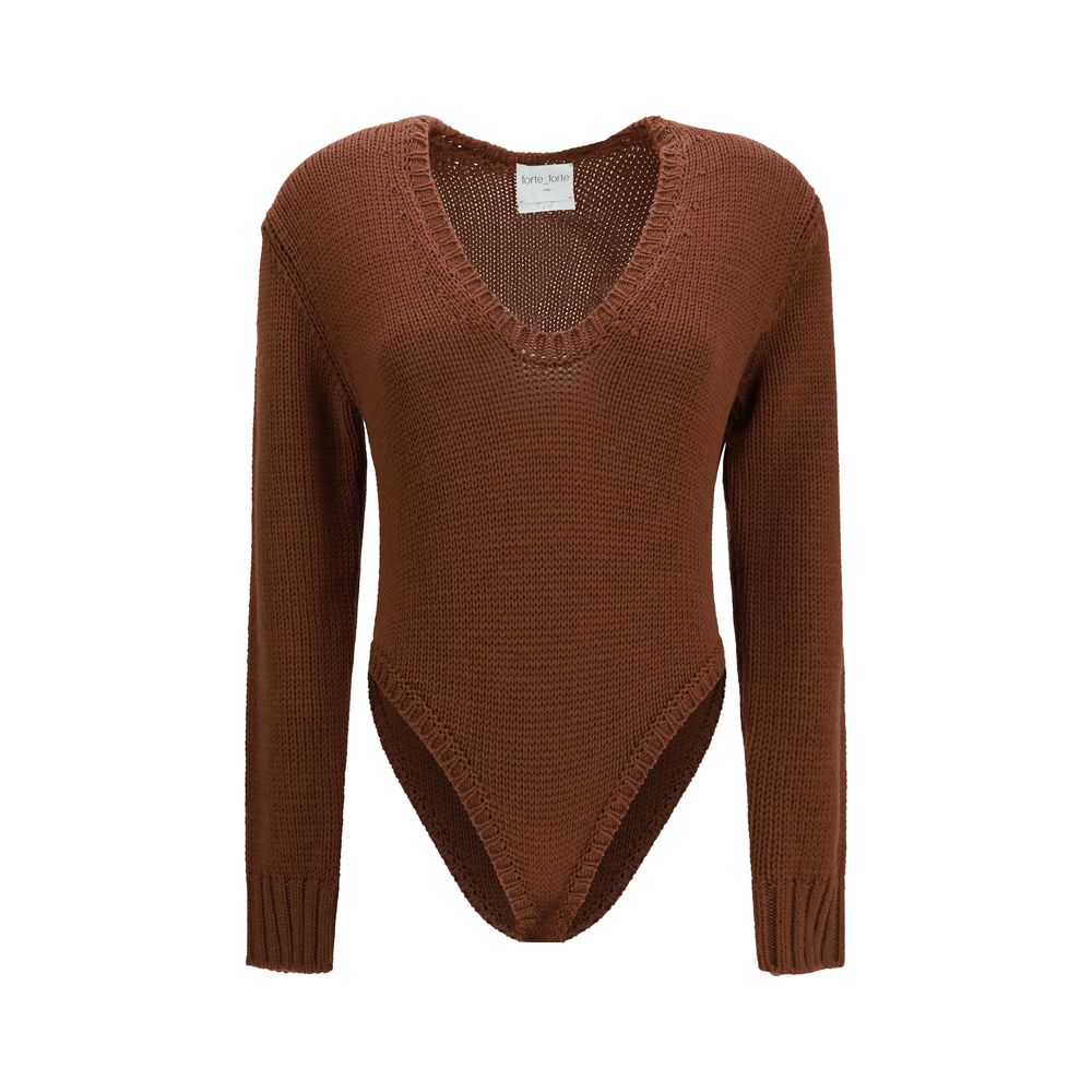 Brown Wool Oves Aries Bodysuit