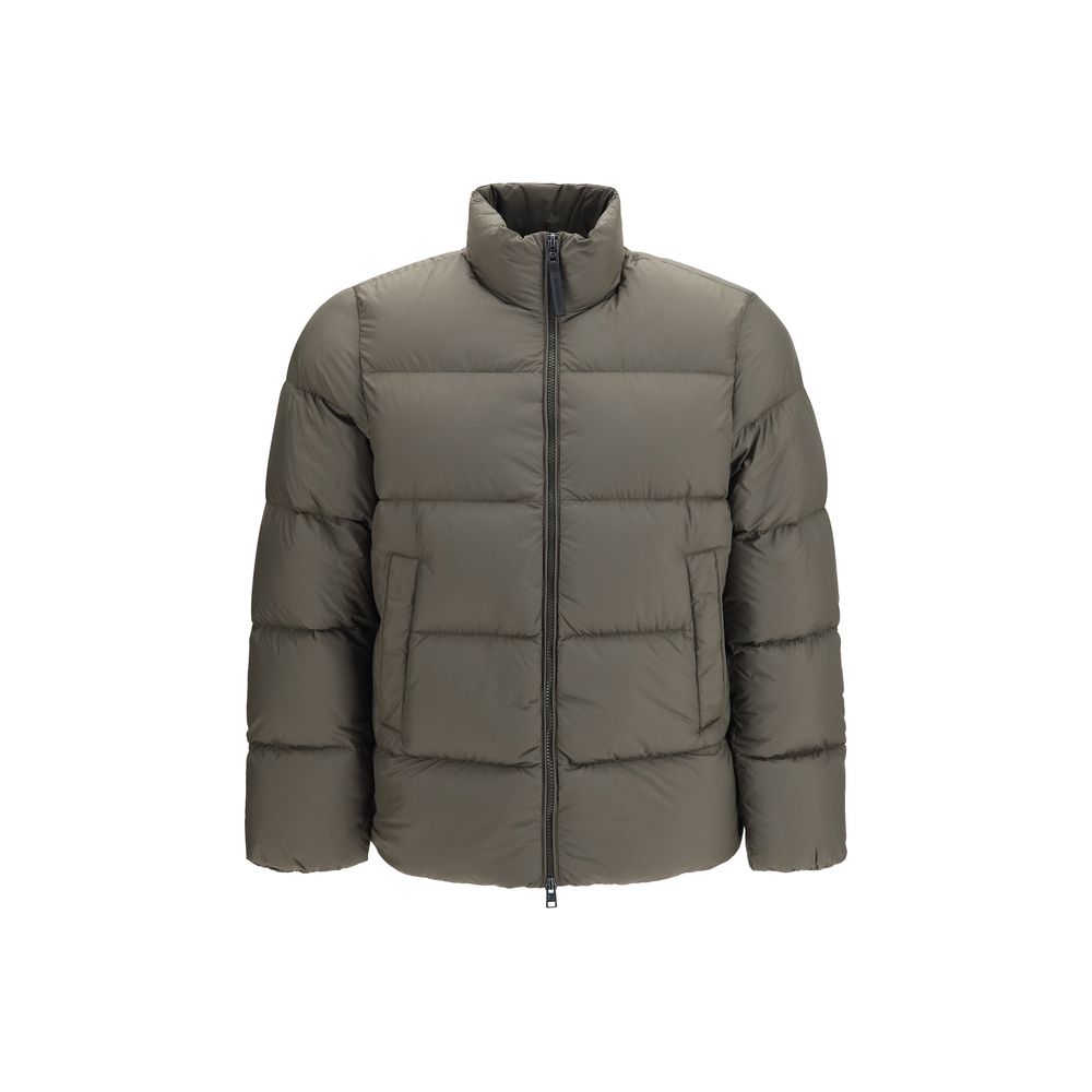 Bicolor Goose Down Full-Length Jacket