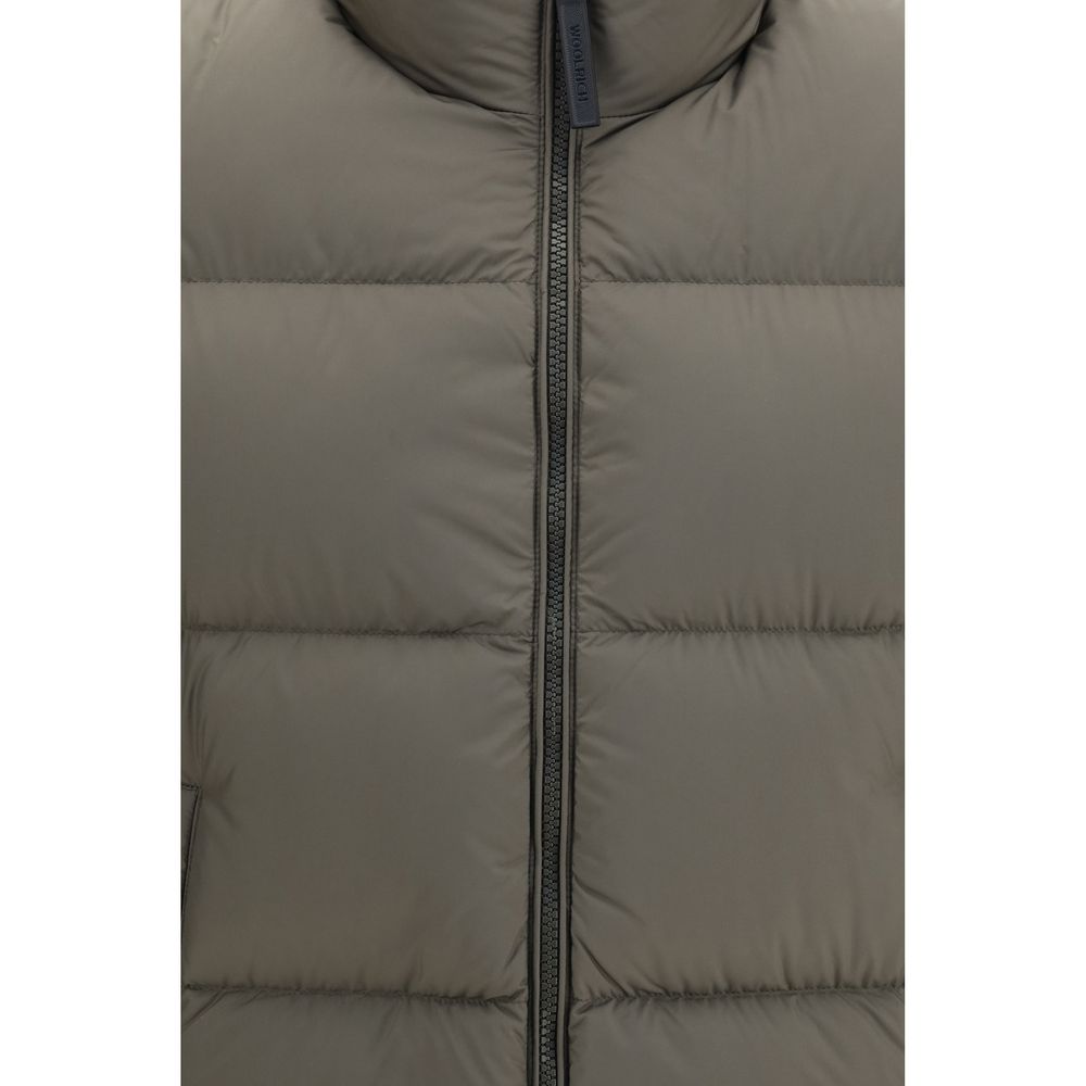 Bicolor Goose Down Full-Length Jacket