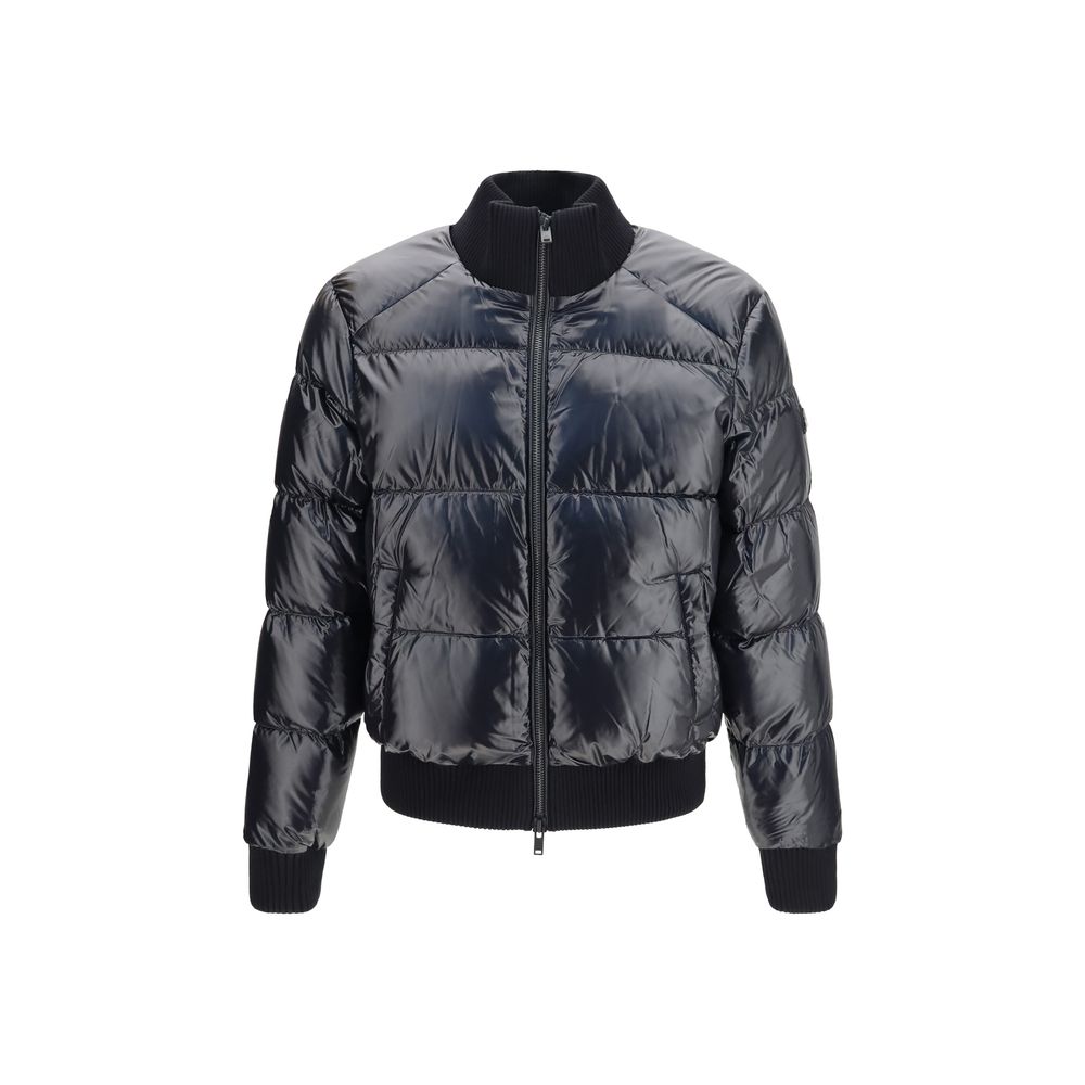 Black Nylon Bomber