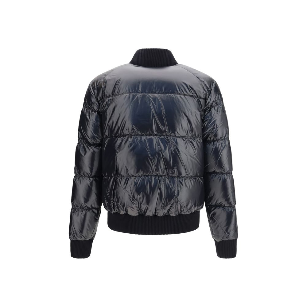 Black Nylon Bomber