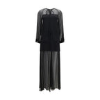 Black Viscose Casual Dress