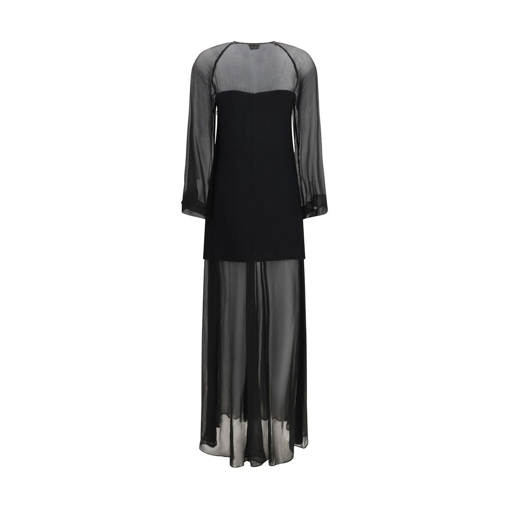 Black Viscose Casual Dress