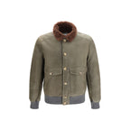 Bicolor Cashmere Bomber