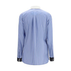 Blue Silk Dress Shirt