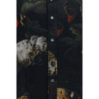 Black Cotton Pattern Shirt