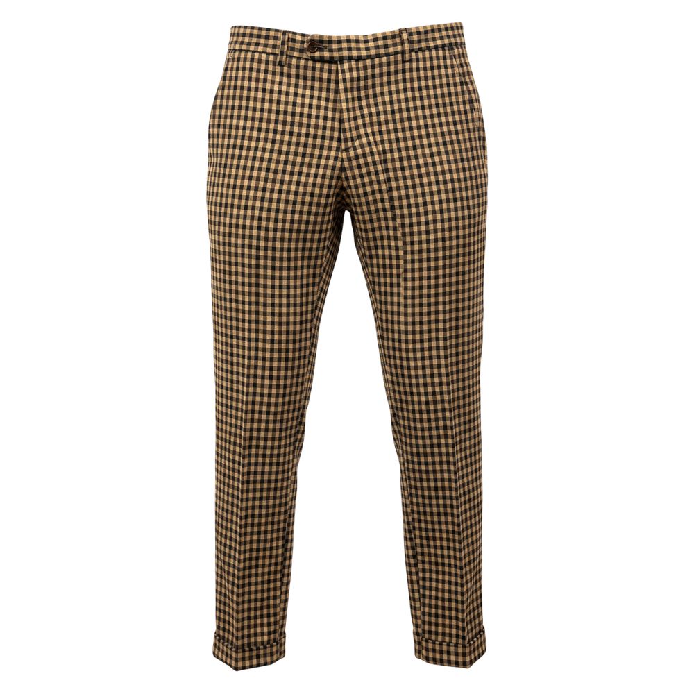 Brown Viscose Men Pant
