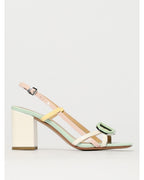 Blue Patent Leather Platform Sandals