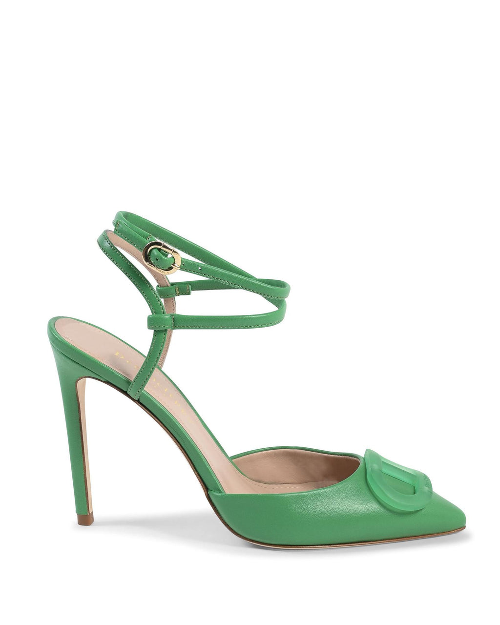 Bicolor Leather High Heel Pumps