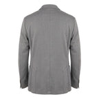 Grey Viscose Men Jacket