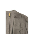 Grey Viscose Men Jacket