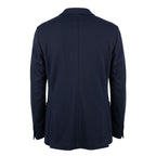 Blue Polyester Men Jacket