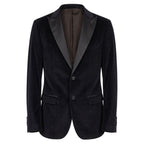 Black Cotton Men Jacket