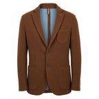 Brown Viscose Men Jacket