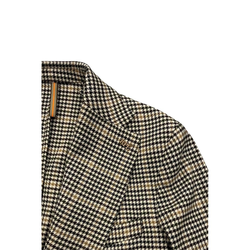 Beige Nylon Men Jacket
