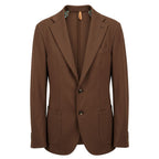 Brown Viscose Men Jacket